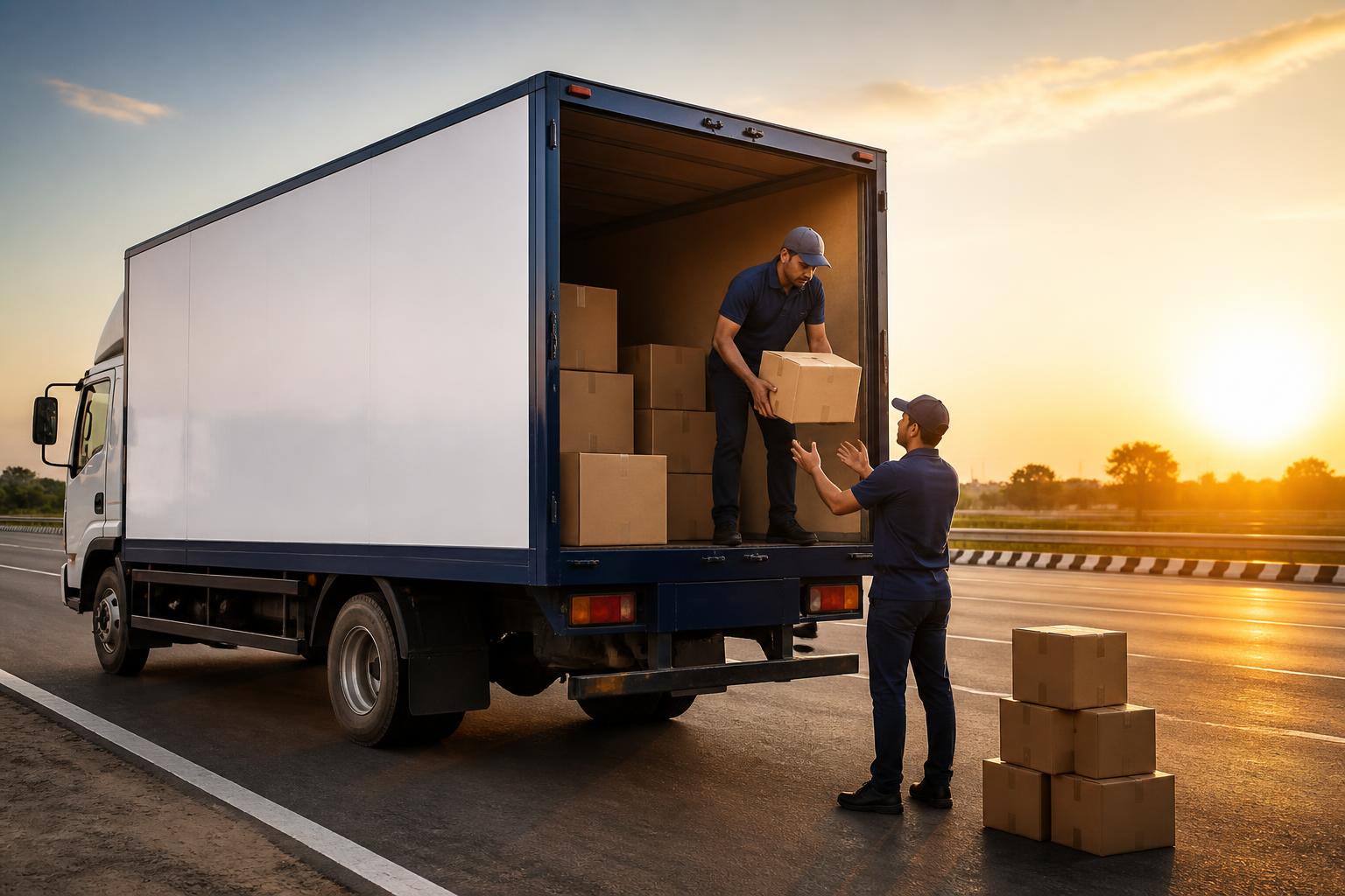 Kuber Movers truck on the road